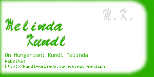 melinda kundl business card